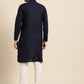 Sojanya Men Navy Blue Solid Straight Kurta | Swadesiicart