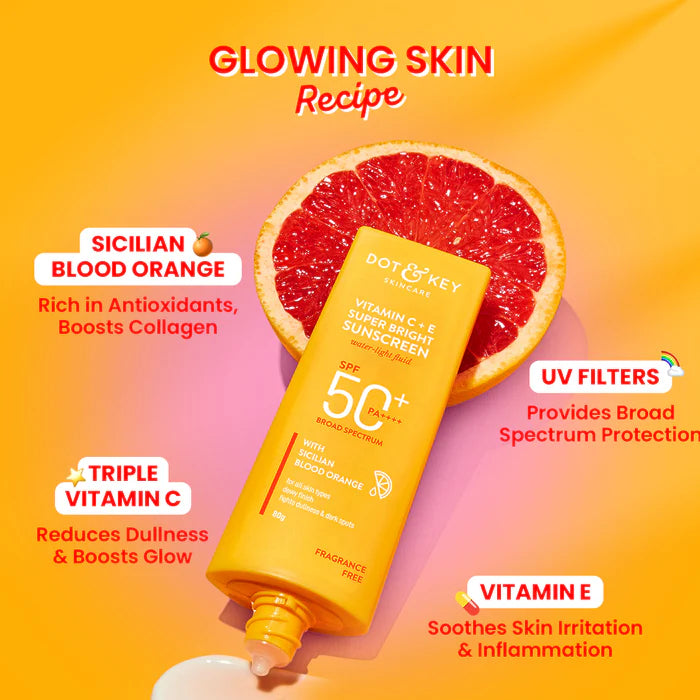 Dot & Key CSMS (Cleanser, Serum, Moisturizer, Sunscreen) Vitamin C Combo | Swadesiicart