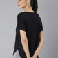 MKH Women Black Typography Extended Sleeves Dri-FIT Sports T-shirt - Swadesiicart