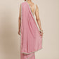 Tikhi Imli Pink Ethnic Motifs Print Saree | Swadesiicart