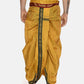 Sethukrishna Men Yellow Solid Readymade Dhoti Pants With Angavastram | Swadesiicart