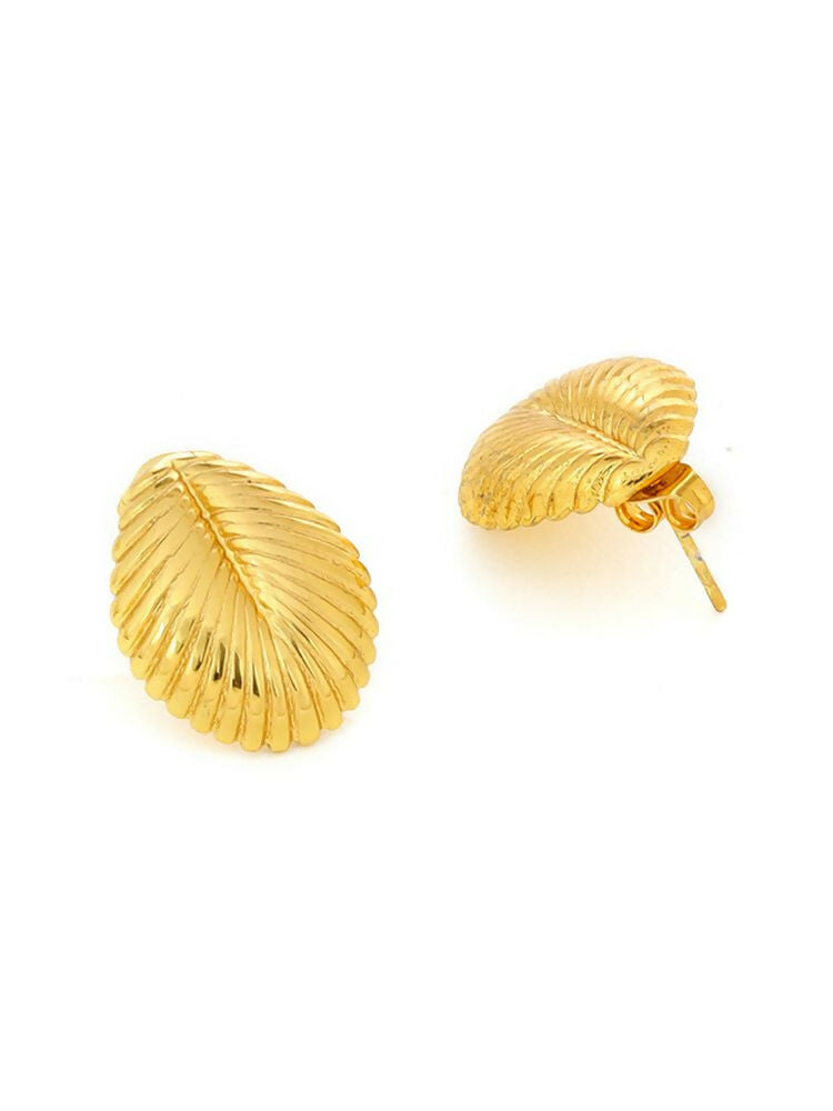 Golden Drop Earrings - Ruby Raang | Swadesiicart