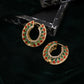 Ruby Raang Gold Polished Multi-Color Kundan Loops | Swadesiicart