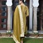 Vaasva Women's Digital Printed Tissue Suit Set With Solid Pant & Brocade Dupatta | Swadesiicart