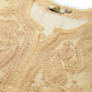 ADA Women Beige & Black Ethnic Motifs Embroidered Chikankari Handloom Kurta with Trousers & Inner | Swadesiicart