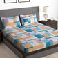 Story@home Arena Grey & White Printed 180 TC Bedsheet & Pillow Covers