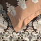 MYTRIDENT Brown White Ethnic Motifs Cotton 144 TC Queen Bedsheet With 2 Pillow Covers - Swadesiicart