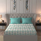 MYTRIDENT Moments White Blue Ethnic Motifs Pure Cotton 120 TC Bedsheet 2 Pillow Covers - Swadesiicart