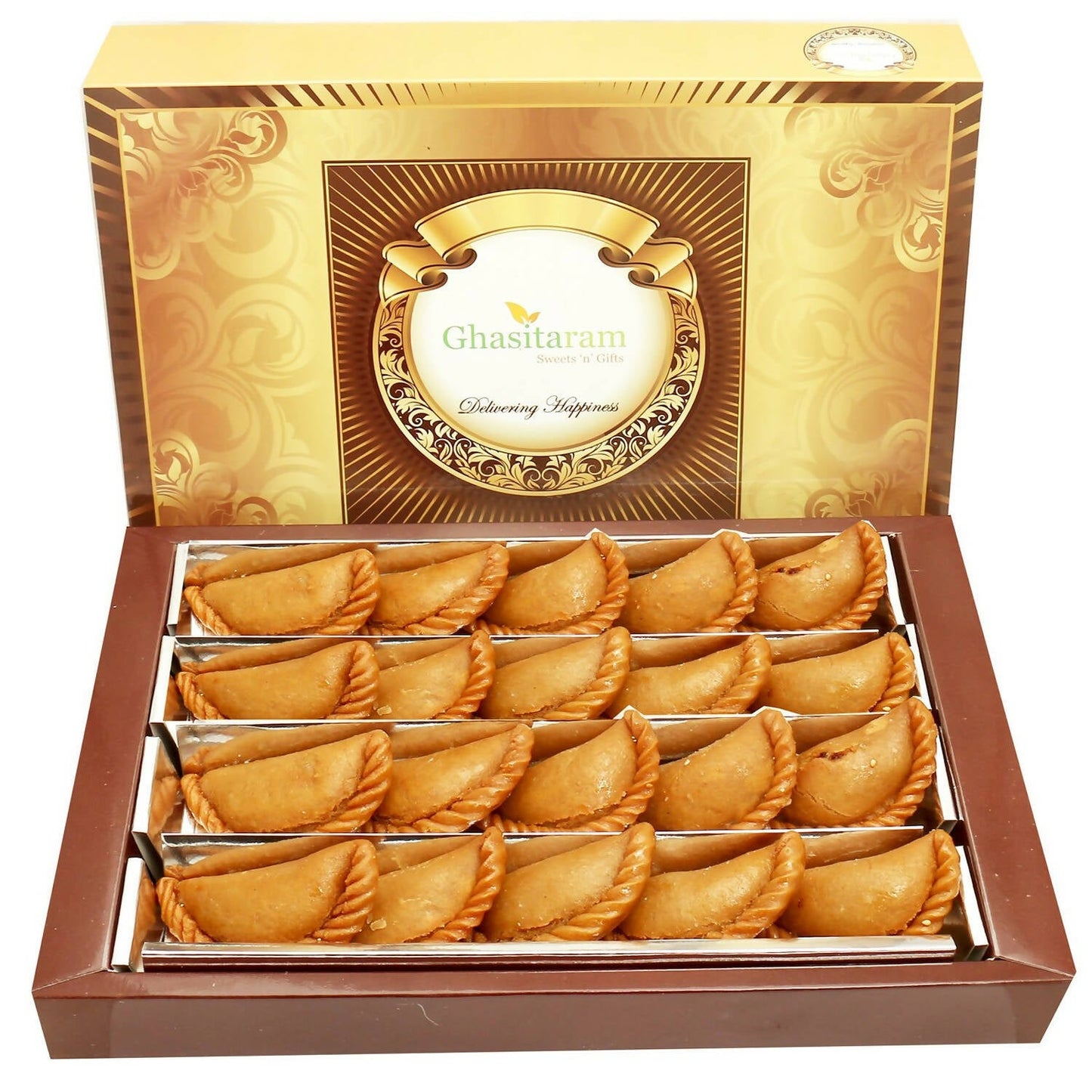 Ghasitaram Holi Sweets - Dry Sweet Wheat Gujiya | Swadesiicart