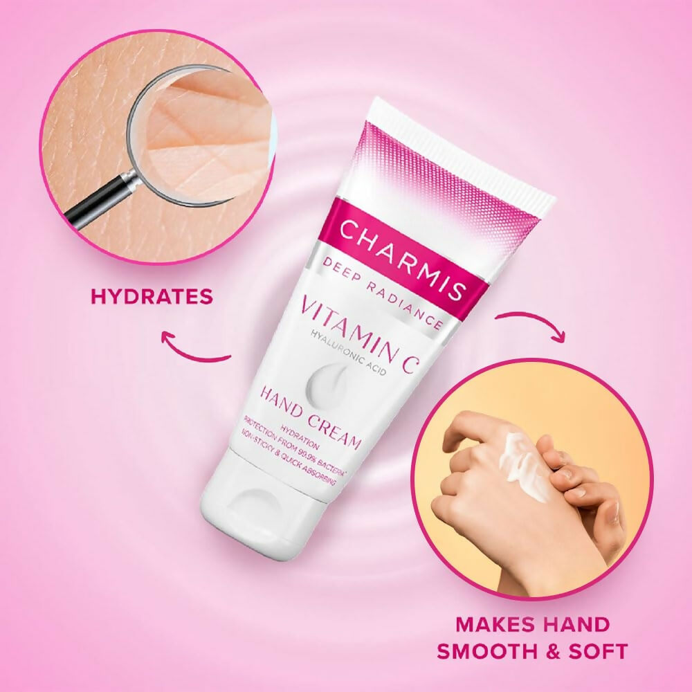 Charmis Deep Radiance Vitamin C Cream for Hands with Hyaluronic Acid - Swadesiicart