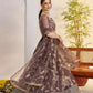 Aastha Fashion Dark Onion Butterfly Net Zari Work And Cotton Thread Work And Sequence Work Embroidery Wedding Wear Lehenga Choli