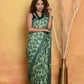 Very Much Indian Designer Modal Silk Saree With With Beautiful Floral Print - Sea Green | Swadesiicart