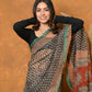 Very Much Indian Handloom Pure Kota Cotton Handblock Printed Saree - Cerulean Print | Swadesiicart