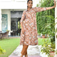 Vaasva Women's Brown Cotton Digital Printed Cord Set - Swadesiicart