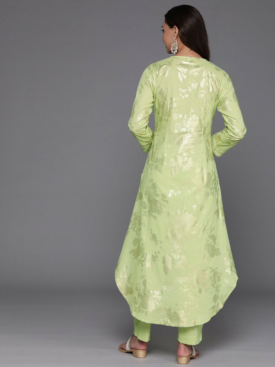 Ahalyaa Women's Traditional wear Kurta Set - Green | Swadesiicart