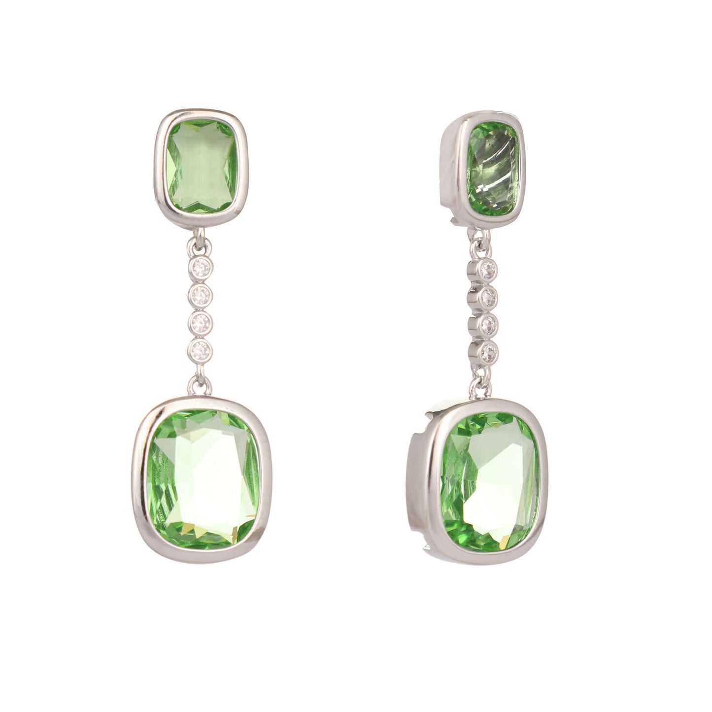 Nuyug Green Luxe Cascades Anti Tarnish Earrings | Swadesiicart