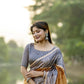 Vishnu Weaves Women's Mustard Soft Tussar Silk Saree with Blouse - Swadesiicart