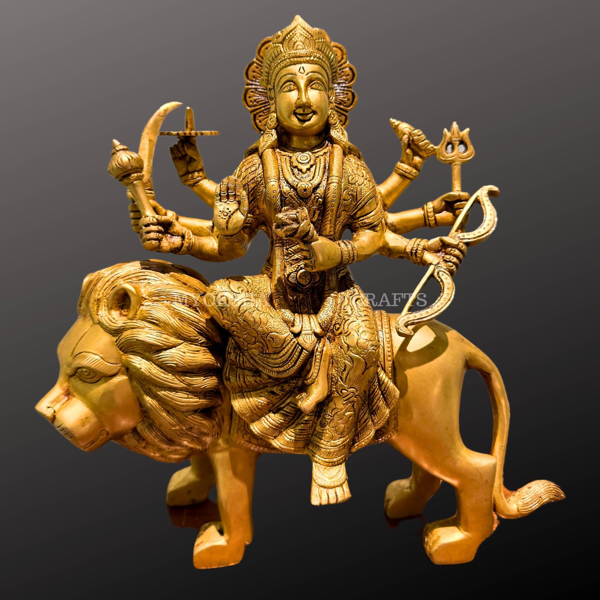 Brass Durga Idol - Divine India Art