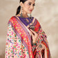 Aayaa Designer Winter Collection Printed Saree With Shawl - Multi Color
