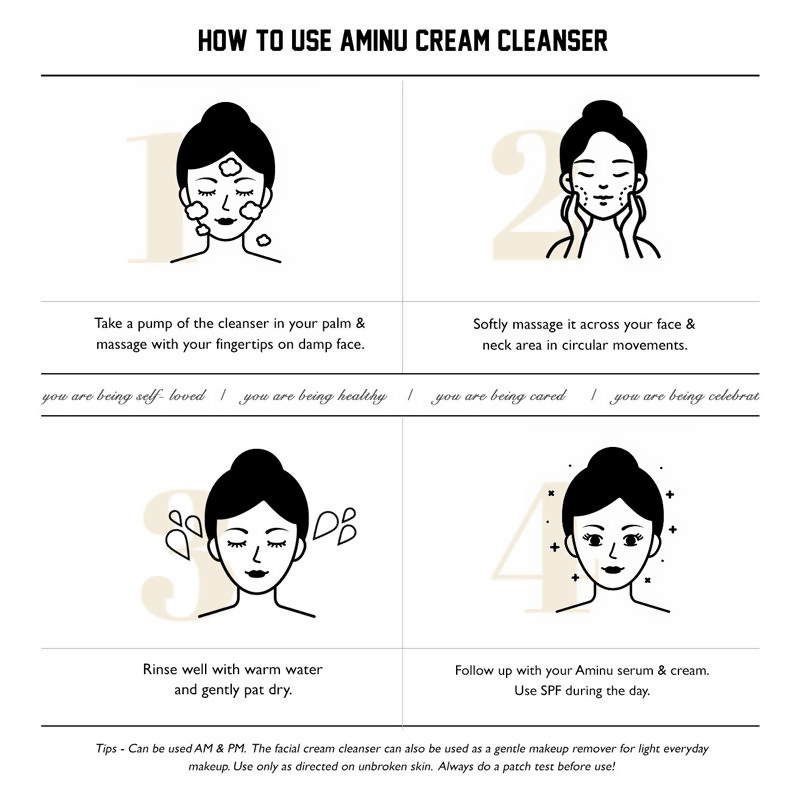 Aminu Cream Cleanser for Dry, Mature & Sensitive skin | Swadesiicart