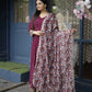 Jyoti Fashion Women's Wine Faux Blooming Sequins with Zari Embroidery Anarkali Dress with Dupatta | Swadesiicart