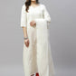Miravan Women's Beige Embroidered Chikankari Kurta & Dupatta | Swadesiicart