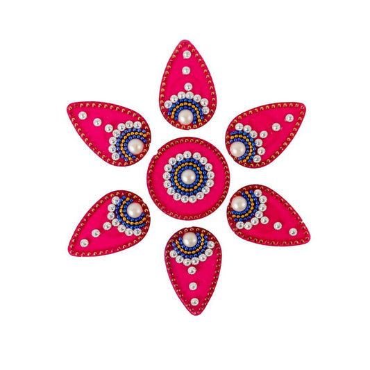 Kundan HandiKrafts Drop Rangoli Red (Baby) - Aahana - The Bliss Store