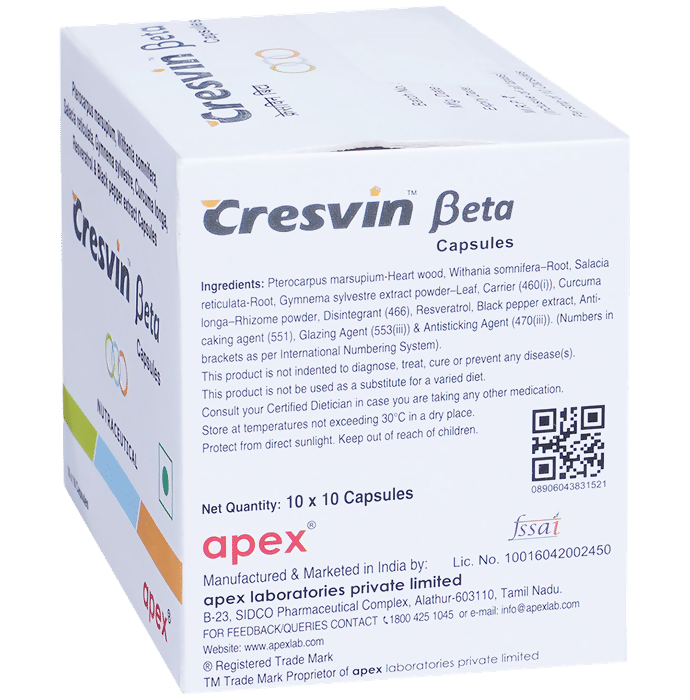 Apex Cresvin Beta Capsules | Swadesiicart