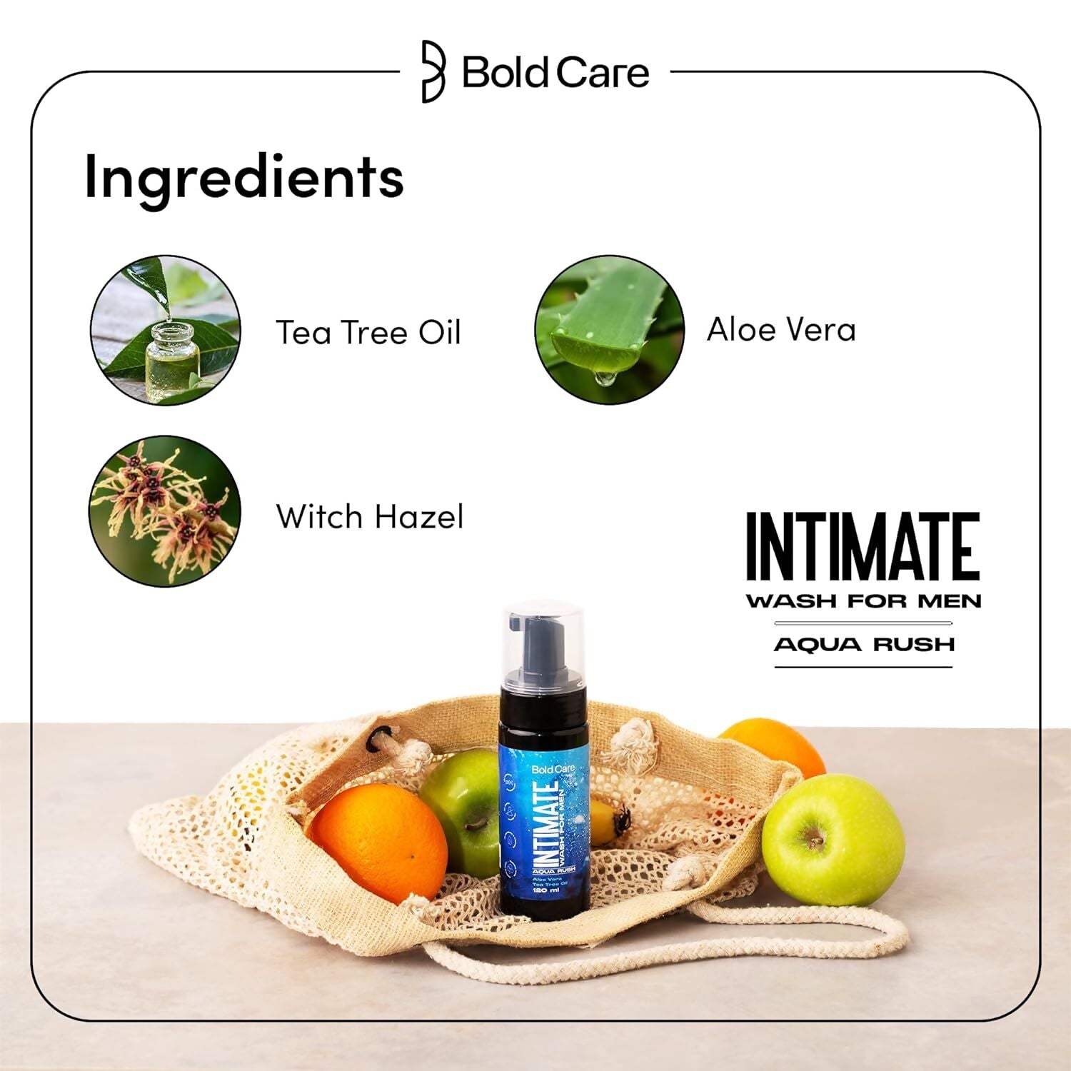 Bold Care Aqua Rush Intimate Wash for Men | Swadesiicart