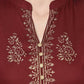 Aniyah Rayon Maroon Block Print Anarkali Palazzo Set (AN-212K)