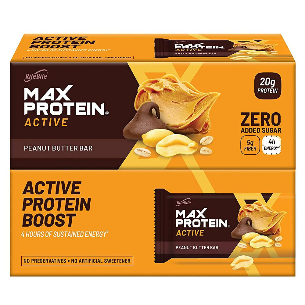 RiteBite Max Protein Active Peanut Butter Bar - Swadesiicart