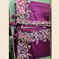 Purple Banarasi Crush Silk Thread, Sequence, Cord Embroidered with Stone & Moti Work Saree - Mohmanthan Dakshika | Swadesiicart