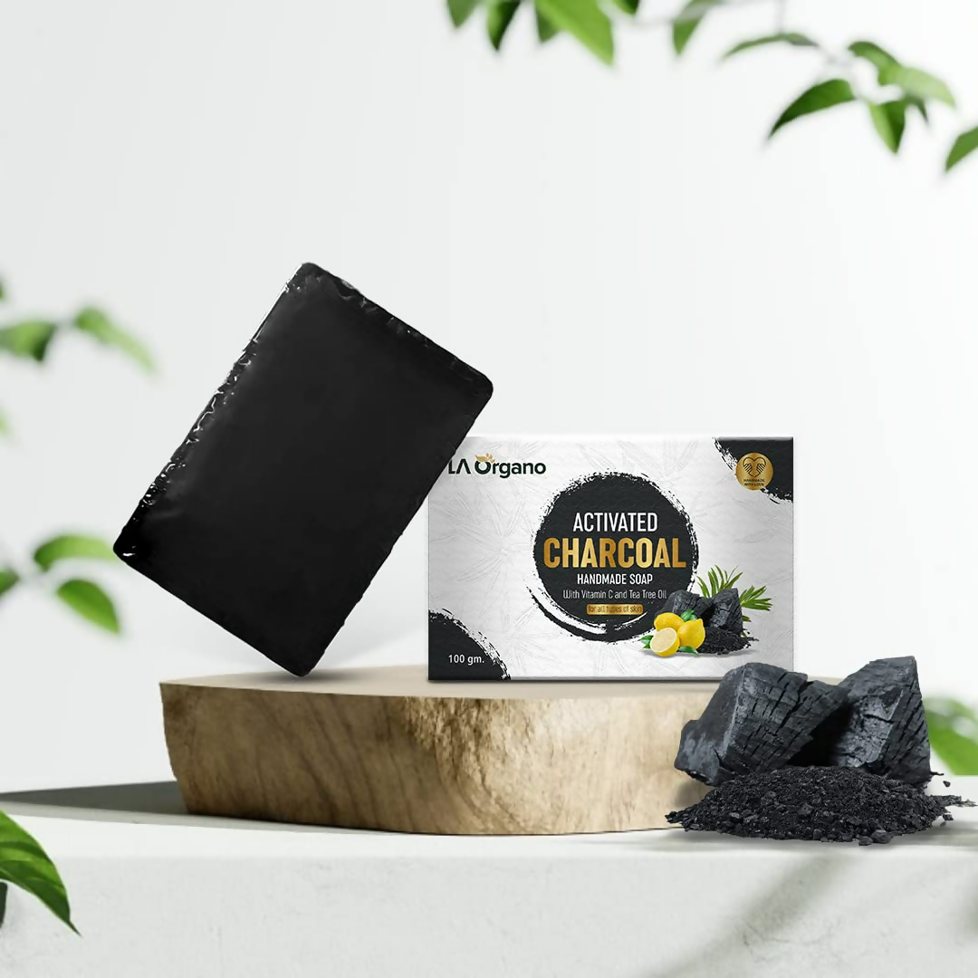 LA Organo Charcoal Handmade Soap - Swadesiicart