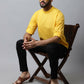 Even Apparels Yellow Color Pure Cotton Men's Kurta With Side Placket (MMS759) | Swadesiicart