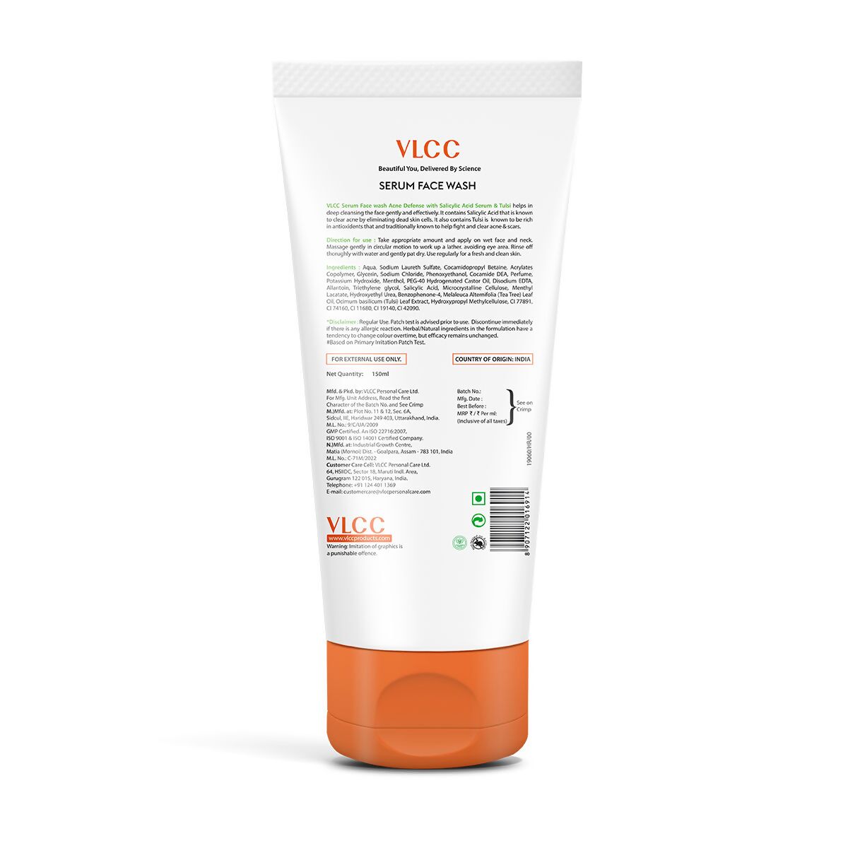 VLCC Acne Defense Serum Face Wash with Salicylic Acid Serum & Tulsi - Swadesiicart