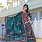 Partywear Designer Green Dola Silk Anarkali suit with Dupatta - Suzen - Swadesiicart