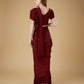 Maroon Imported Crush Solid Ready to Wear Saree with stitched Blouse - Aayan | Swadesiicart