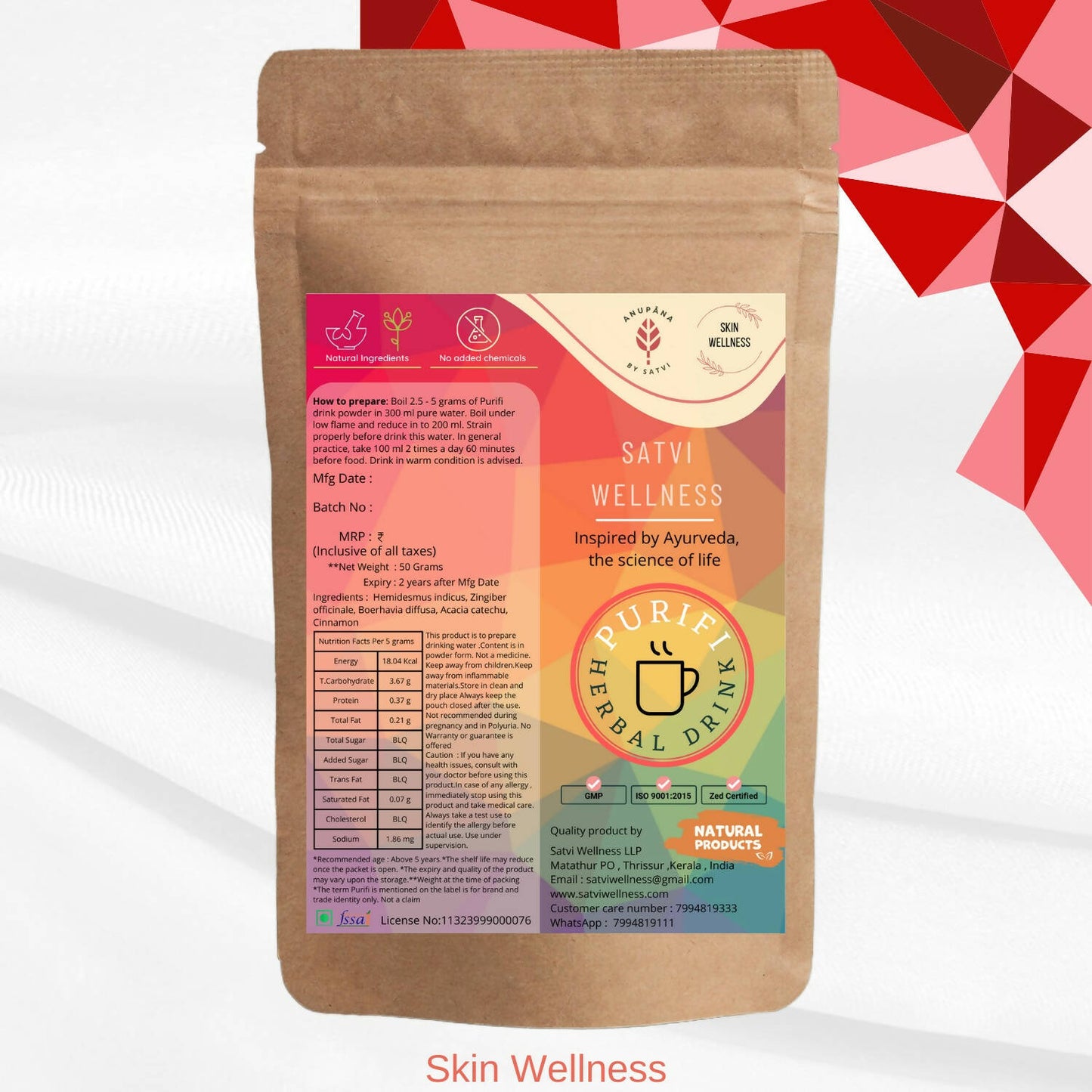 Satvi Wellness Purifi - Herbal Drink Mix | Swadesiicart