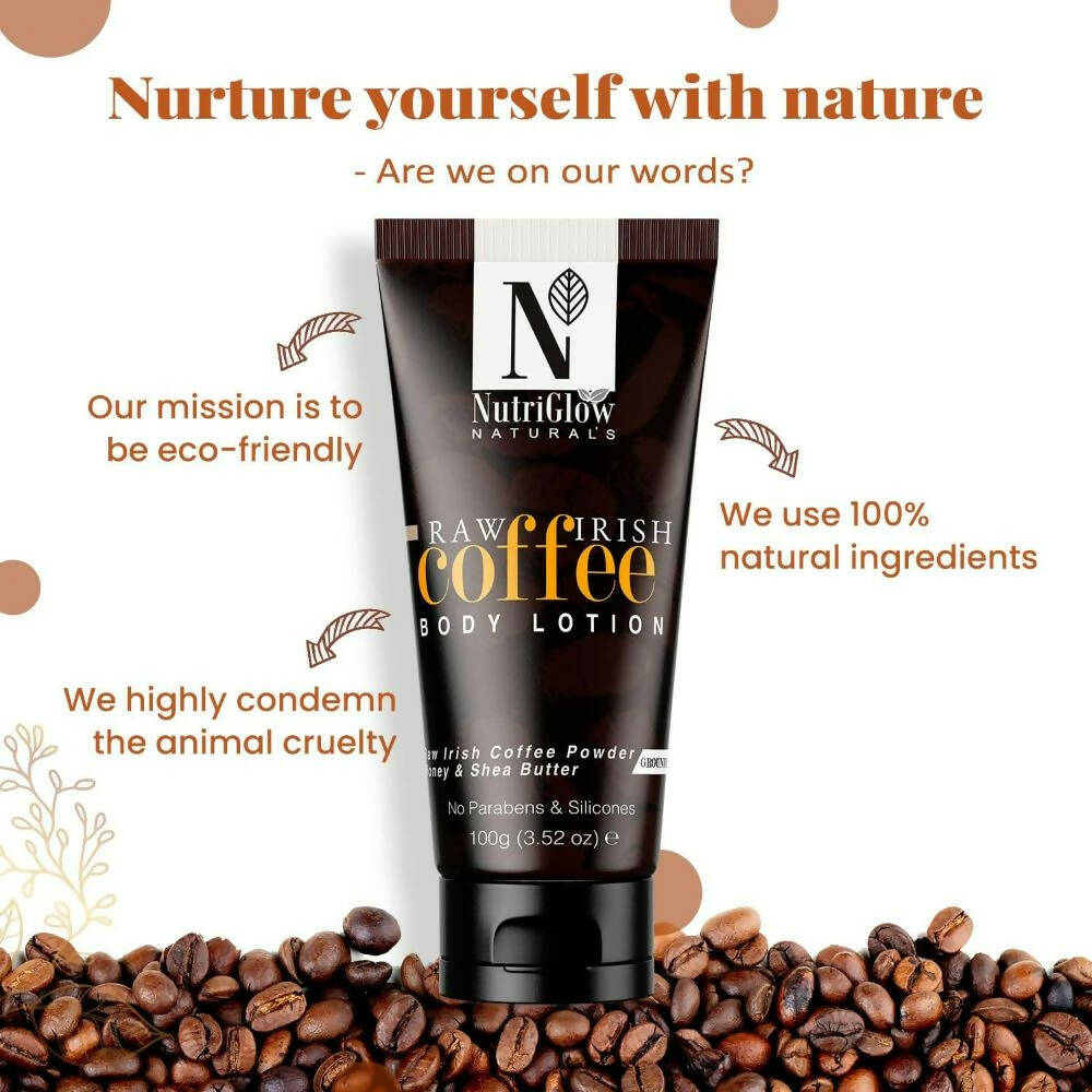 NutriGlow NATURAL'S Raw Irish Coffee Body Lotion - Swadesiicart