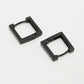 NVR Men's Black Rhodium-Plated Geometric Shape Stainless Steel Hoop Earrings - Swadesiicart