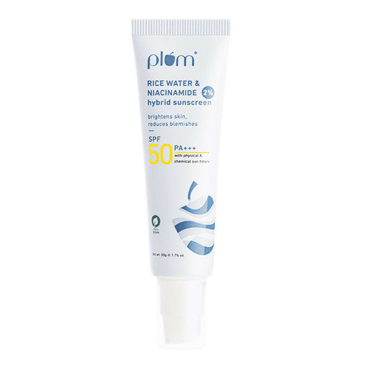 Plum 2% Niacinamide Sunscreen SPF 50 PA+++ UVA/B - Reduces Tan, No White Cast, Dermat Tested - Swadesiicart
