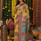 Shree Shyam Fashion Linen Cotton Yellow Saree