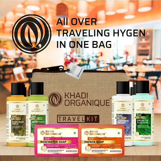 khadi Organique Grooming Travel Kit Men & Women - Swadesiicart