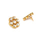Kundan Round Maang Tikka with Studs Jewellery Set (Gold) - Ruby Raang - Swadesiicart