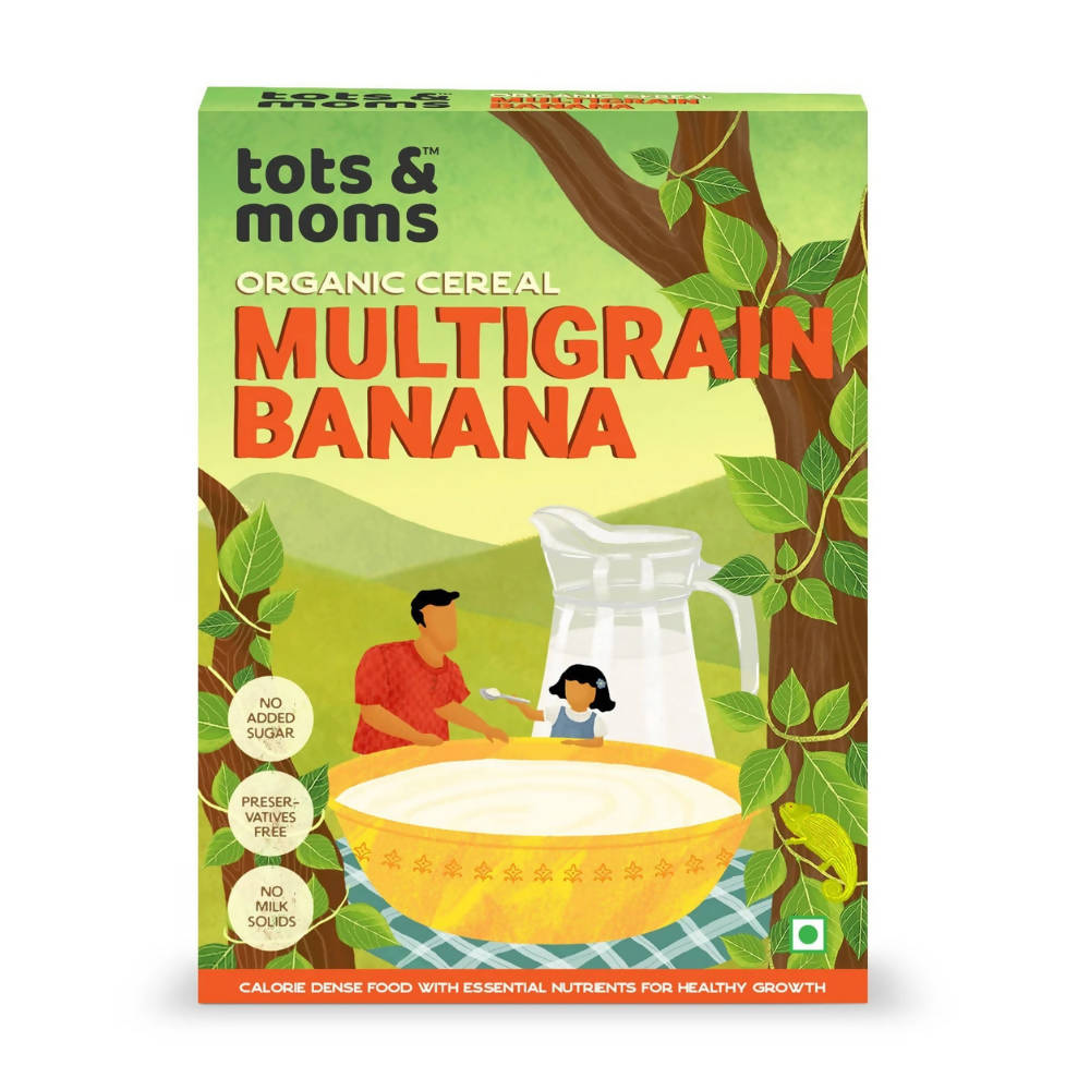 Tots and Moms Organic Multigrain Banana Cereal - Swadesiicart