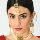 Mominos Fashion Johar Kamal Off White Color Kundan & Pearls Necklace Set - Swadesiicart
