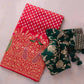 DEIANA'S Beautiful Designer Golden zari Soft Lichi Silk Saree - Red - Swadesiicart