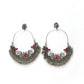 Mominos Fashion Silver-Plated Peacock Design Multi-Color Chandbali Earrings - Mominos Fashion