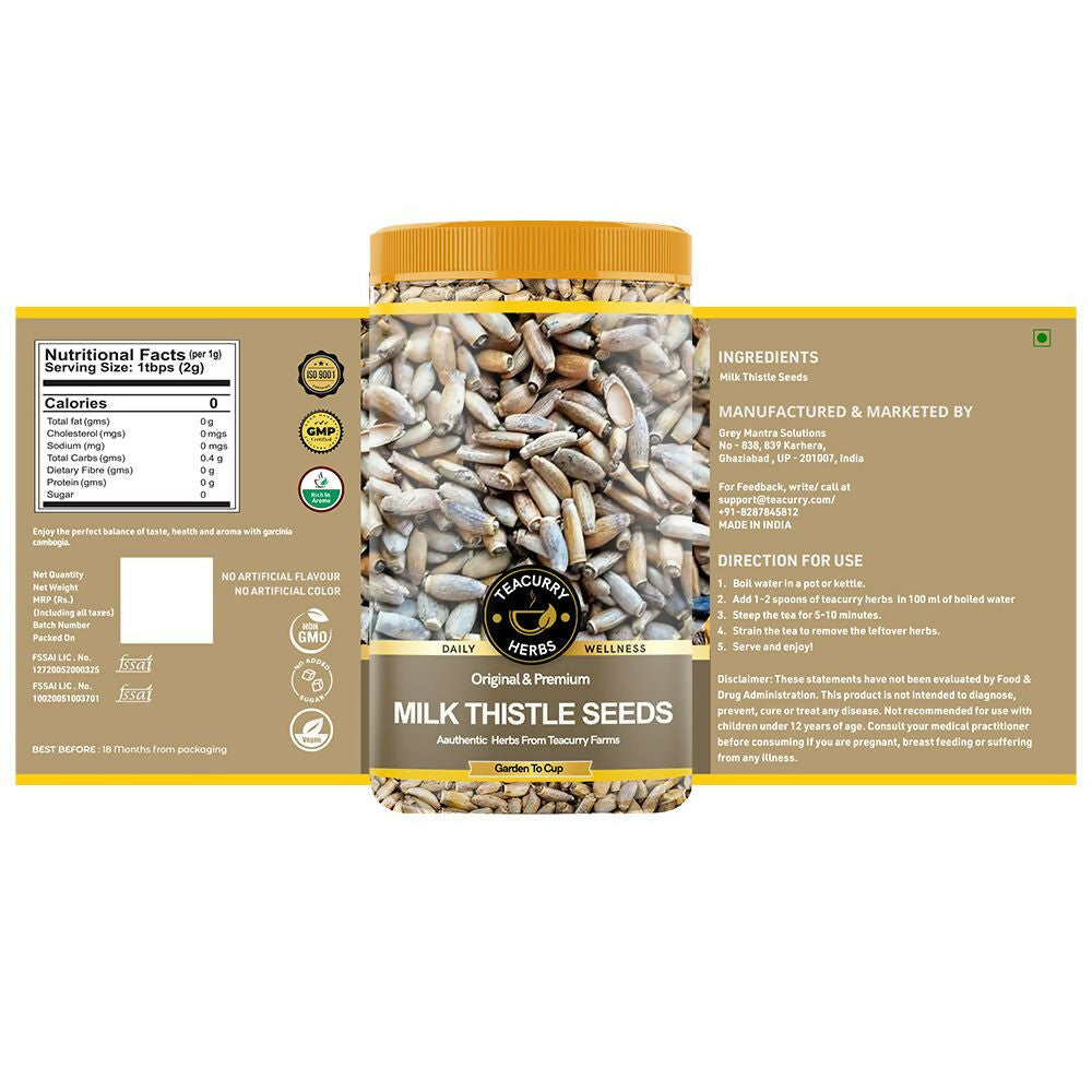 Teacurry Organic Milk Thistle Seeds - Swadesiicart