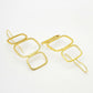 NVR Women Gold-Polished Contemporary Fish Hook Drop Earrings - Swadesiicart